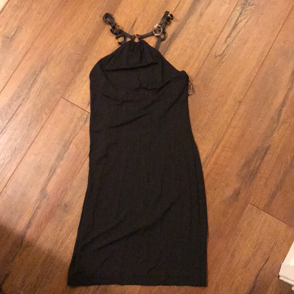 Dark brown Michael Kors halter dress.